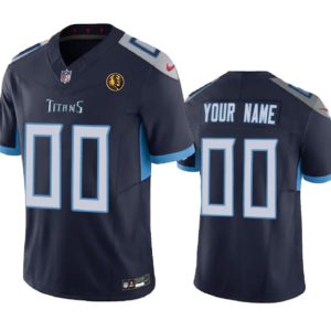 Tennessee Titans Custom Navy 2023 F.U.S.E. With John Madden Patch Vapor Limited Stitched Jersey