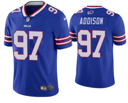 Buffalo Bills #97 Mario Addison Blue Vapor Untouchable Limited Stitched Jersey