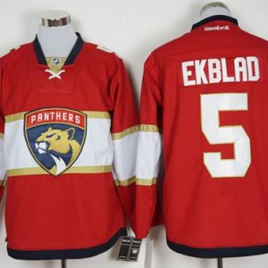 Panthers #5 Aaron Ekblad Red New Stitched Jersey