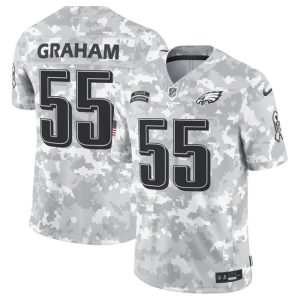 Philadelphia Eagles #55 Brandon Graham 2024 F.U.S.E Arctic Camo Salute To Service Limited Stitched Jersey