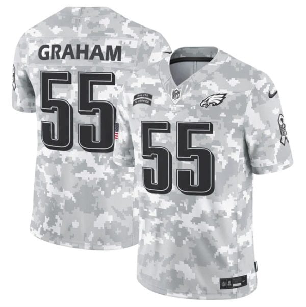 Philadelphia Eagles #55 Brandon Graham 2024 F.U.S.E Arctic Camo Salute To Service Limited Stitched Jersey