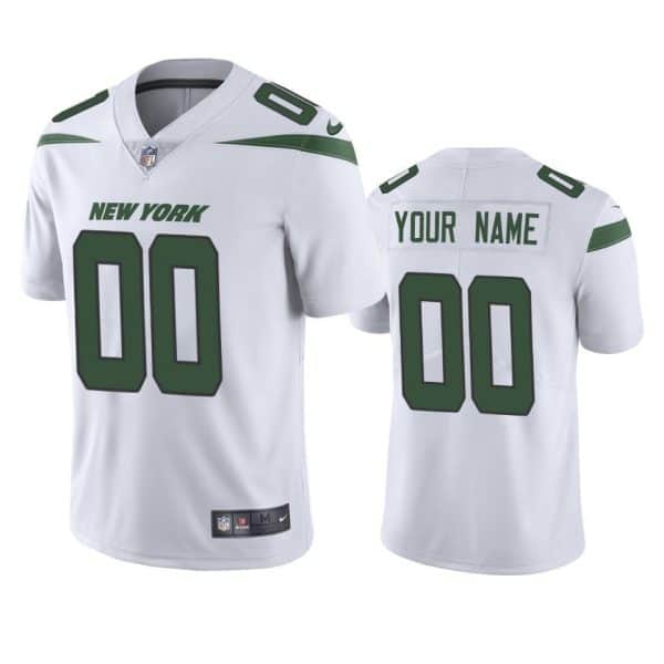 New York Jets Customized White Game NFL Stitched Limited Jersey