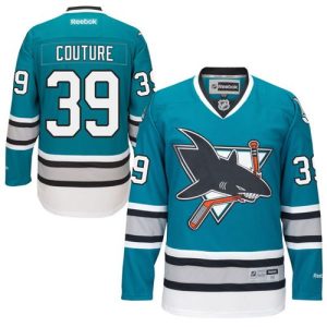 Sharks #39 Logan Couture Teal 25th Anniversary Stitched Jersey