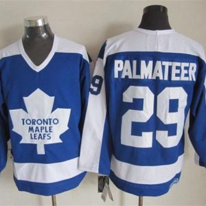 Maple Leafs #29 Mike Palmateer Blue White CCM Throwback Stitched Jersey
