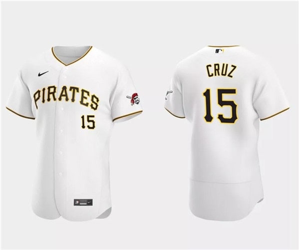 Pittsburgh Pirates #15 Oneil Cruz White Flex Base Stitched Jersey