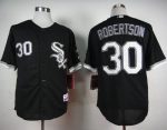 White Sox #30 David Robertson Black Cool Base Stitched Jersey