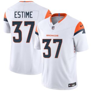 Denver Broncos #37 Audric Estime White 2024 F.U.S.E. Vapor Limited Stitched Jersey