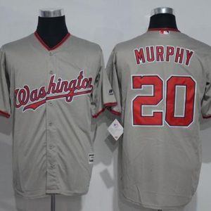 Nationals #20 Daniel Murphy Grey New Cool Base Stitched Jersey