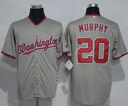 Nationals #20 Daniel Murphy Grey New Cool Base Stitched Jersey