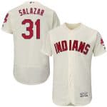 Indians #31 Danny Salazar Cream Flexbase Authentic Collection Stitched Jersey