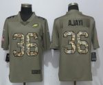 Philadelphia Eagles #36 Jay Ajayi Olive Camo Salute To Service Limited Stitched Jersey