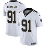 New Orleans Saints #91 Davon Godchaux White 2025 Vapor Limited Stitched Jersey