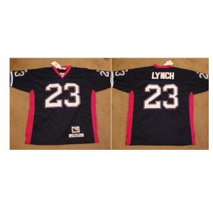 Buffalo Bills #23 Marshawn Lynch Black Mitchell and Ness Throwback Stitched Jersey
