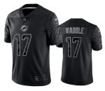 Miami Dolphins #17 Jaylen Waddle Black Reflective Limited Stitched Football Jersey