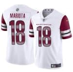 Washington Commanders #18 Marcus Mariota White 2024 Vapor Limited Stitched Jersey