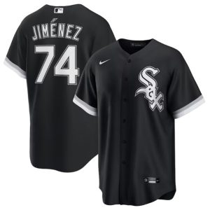 Chicago White Sox #74 Eloy Jimenez Black 2024 Alternate Stitched Jersey