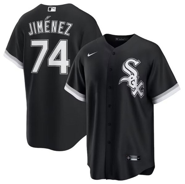 Chicago White Sox #74 Eloy Jimenez Black 2024 Alternate Stitched Jersey