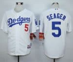 Dodgers #5 Corey Seager White Cool Base Stitched Jersey