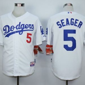 Dodgers #5 Corey Seager White Cool Base Stitched Jersey