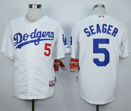 Dodgers #5 Corey Seager White Cool Base Stitched Jersey
