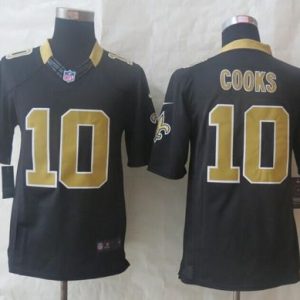 Saints #10 Brandin Cooks Black Team Color Stitched Limited Nike Jersey