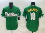 Philadelphia Phillies #10 J.T. Realmuto Green 2024 City Connect Stitched Jersey