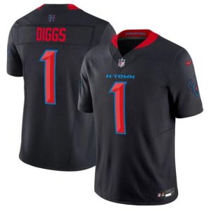 Houston Texans #1 Stefon Diggs Navy 2024 2nd Alternate F.U.S.E Vapor Stitched Jersey