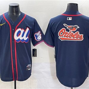 American League Baltimore Orioles Team Big Logo Navy 2025 All-Star Edition Limited Stitched Jersey