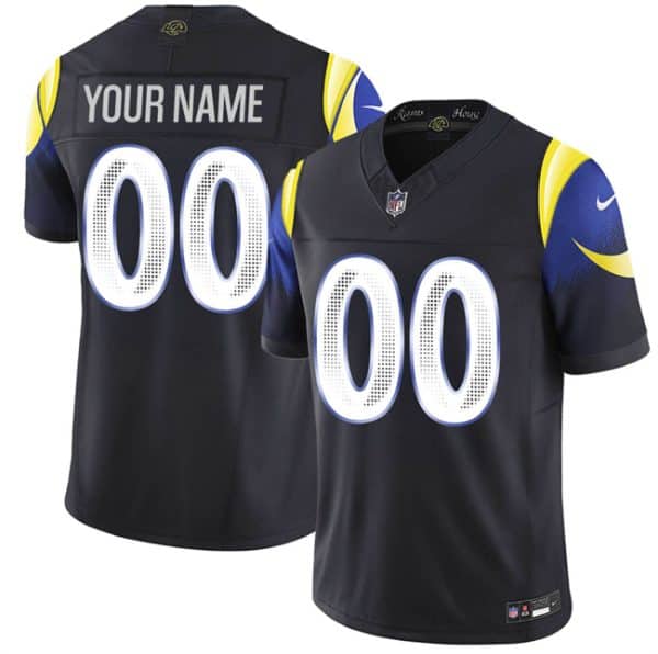 Los Angeles Rams Custom Black 2025 F.U.S.E. ¡°Rivalries¡± Vapor Limited Stitched Jersey
