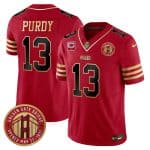 San Francisco 49ers #13 Brock Purdy Red F.U.S.E. Golden Gate Bridge With 1-Star C Patch Balck Scarlet Vapor Limited Stitched Jersey