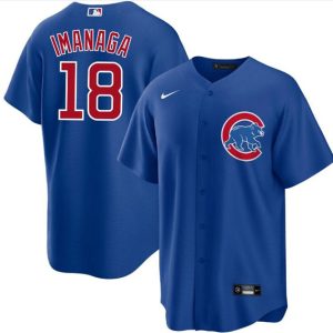 Chicago Cubs #18 Sh¨Âta Imanaga Blue Cool Base Stitched Jersey
