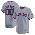 Cleveland Guardians Custom Gray Alternate Limited Stitched Jersey