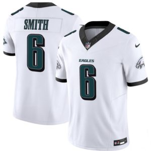 Philadelphia Eagles #6 DeVonta Smith White 2024 New F.U.S.E. Vapor Untouchable Limited Stitched Jersey