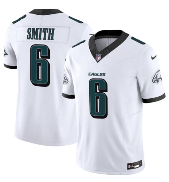 Philadelphia Eagles #6 DeVonta Smith White 2024 New F.U.S.E. Vapor Untouchable Limited Stitched Jersey