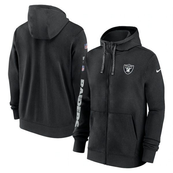 Las Vegas Raiders Black 2024 Team Full-Zip Hoodie