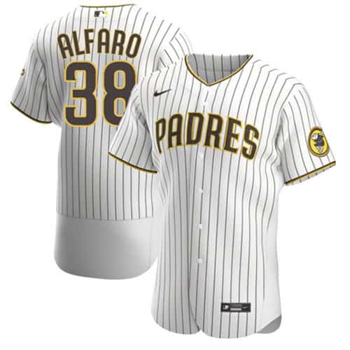 San Diego Padres #38 Jorge Alfaro White Flex Base Stitched Baseball Jersey