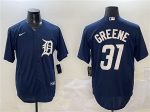 Detroit Tigers #31 Riley Greene Navy Cool Base Stitched Jersey