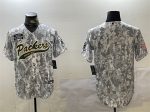 Green Bay Packers Blank 2024 Arctic Camo Salute To Service Stitched Jersey