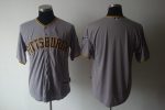 Pirates Blank Grey Cool Base Stitched Jersey
