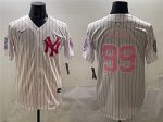 New York Yankees #99 Aaron Judge Pink With Patch Limited Stitched Jersey