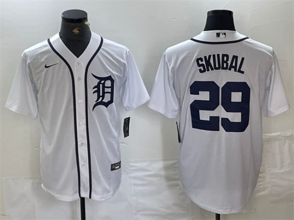 Detroit Tigers #29 Tarik Skubal White Cool Base Stitched Jersey