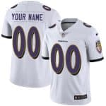 Ravens Customized White Vapor Untouchable Limited Stitched Jersey