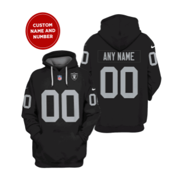 Las Vegas Raiders Active Player Custom 2021 Black Pullover Hoodie