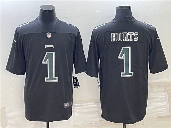 Philadelphia Eagles #1 Jalen Hurts Black Vapor Untouchable Limited Stitched Jersey