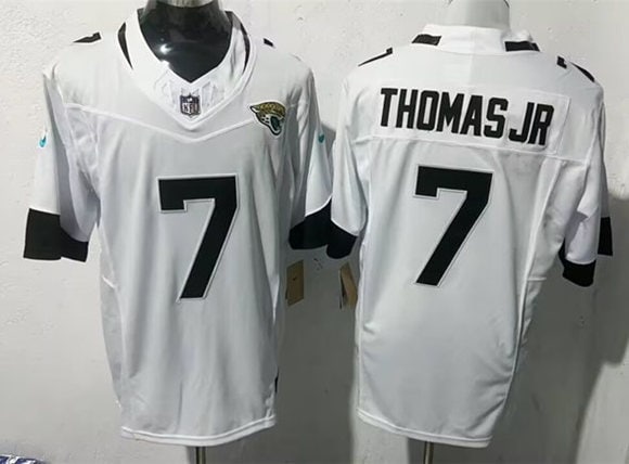 Jacksonville Jaguars #7 Brian Thomas Jr White 2025 F.U.S.E. Vapor Limited Football Stitched Jersey