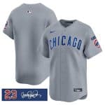 Chicago Cubs Blank Gray 'Ryne Sandberg Tribute' Vapor Limited V3 Stitched Jersey