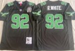 Philadelphia Eagles #92 Reggie White Black Throwback Stitched Jersey