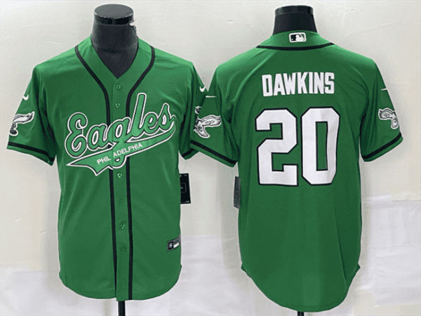 Philadelphia Eagles #20 Brian Dawkins Green Cool Base Stitched Jersey