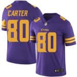 Vikings #80 Cris Carter Purple Stitched Limited Rush Nike Jersey