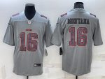 San Francisco 49ers #16 Joe Montana Gray Atmosphere Fashion Stitched Jersey